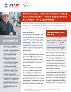 Muslim Religious Leaders as Partners in Fostering Positive Reproductive health and Family Planning Behaviors in Yemen: A Best Practice